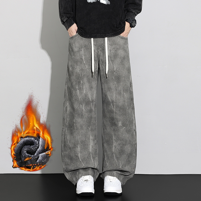 กางเกงขายาวผ้าฝ้ายทรงหลวมสำหรั - Streetwear Brand Clothing บทวิจารณ์และราคา